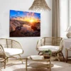 Bella Home Rocks with Sun & Cloudy Sky Sunset Print Canvas Ready to hang - Image 2