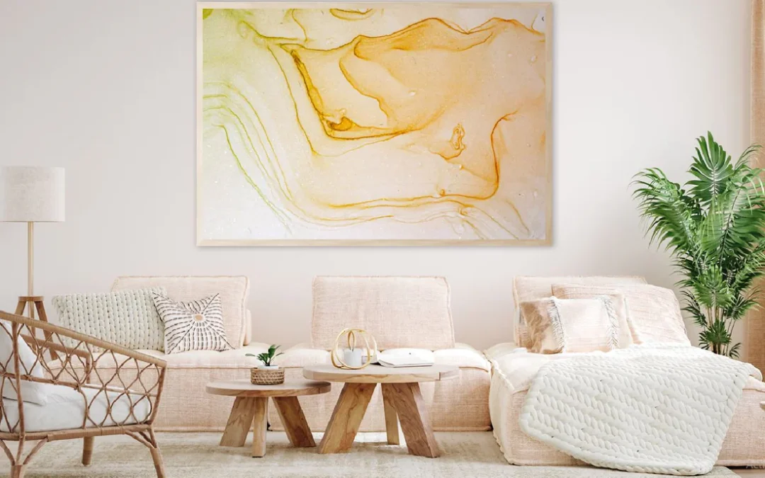 Golden Liquid Abstract Design Home Decor Premium Quality Poster Print Choose Your Sizes
