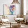 Bella Home Blue & Pink Marble Abstract Print Canvas Ready to hang - Image 4