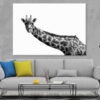 Giraffe Closeup B&W Photograph Print 100% Australian Made