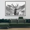 Black & white Deer Decor Premium Quality Poster Print Choose Your Sizes