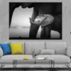 Baby Elephant Closeup B&W Photograph Print 100% Australian Made