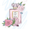 Perfume Bottle & Roses Leaves Home Decor Premium Quality Poster Print Choose Your Sizes - Image 3