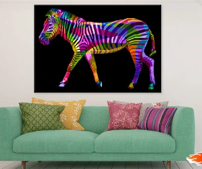 Colorful Zebra Abstract Design Print 100% Australian Made