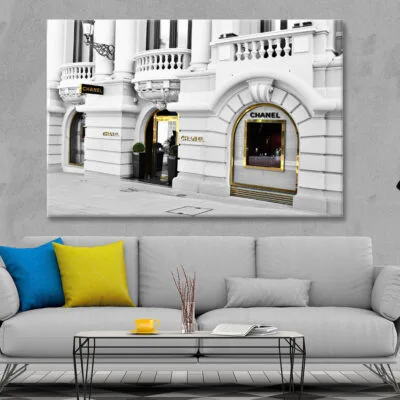 Black with Gold Luxury Fashion Store Print Canvas Ready to hang