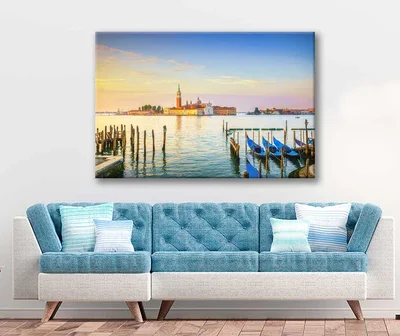 Bella Home Venice Lagoon & Maggiore Church Italy Print Canvas Ready to hang