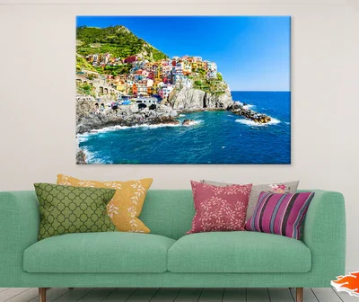 Houses of Manarola town Italy Print 100% Australian Made