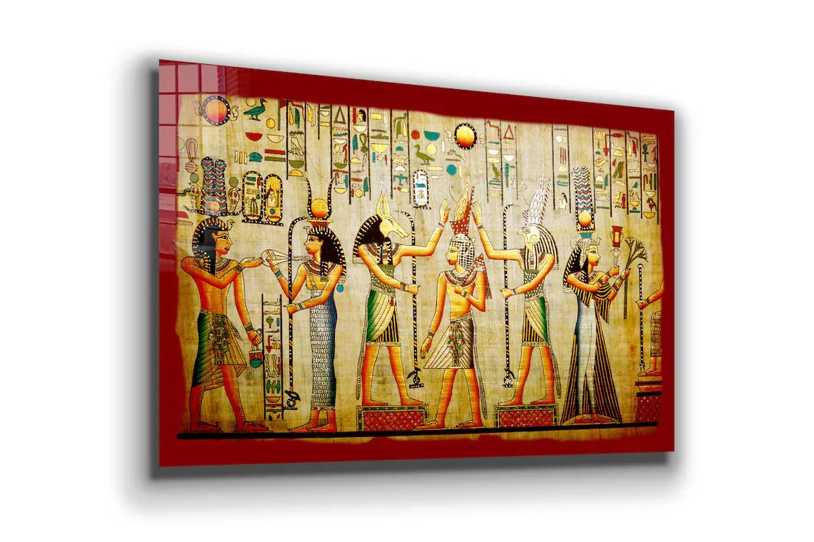 Egyptian God Vector Print Tempered Glass Wall Art 100% Made in Australia Ready to Hang - Image 2