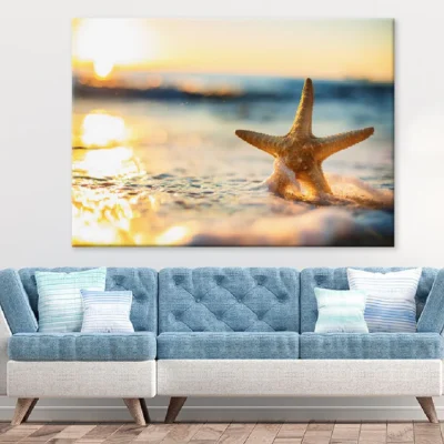 Starfish on Beach View Photograph Print 100% Australian Made