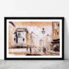 Street View Of Paris Glass Framed Wall Art, Ready to Hang Quality Print