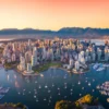 Beautiful Aerial View of Downtown Vancouver Skyline, British Columbia, Canada at Sunset Home Decor Premium Quality Poster Print Choose Your Sizes - Image 4