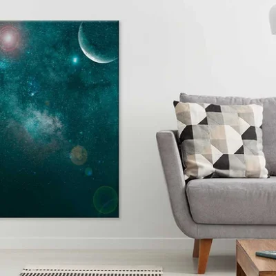 Milky Way Night Sky Clouds & Moon Print 100% Australian Made