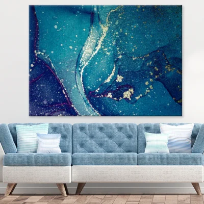 Blue & White Abstract Design Print 100% Australian Made