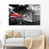 Houses Of Parliament with Flag of England, London, UK Acrylic Glass Print Tempered Glass Wall Art 100% Made in Australia Ready to Hang - Image 3