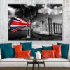 Houses Of Parliament with Flag of England, London, UK Wall Art Decor 100% Australian Made - Image 2