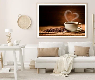 Cup Of Hot Coffee with Steam Home Decor Premium Quality Poster Print Choose Your Sizes