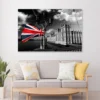 Houses Of Parliament with Flag of England, London, UK Acrylic Glass Print Tempered Glass Wall Art 100% Made in Australia Ready to Hang - Image 2