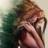 Headdress Lady Print 100% Australian Made - Image 2