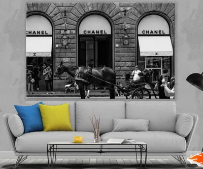 Fashion Store Front View B&W Print 100% Australian Made