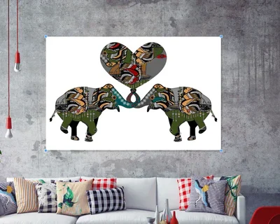 Elephant animal Print 100% Australian Made