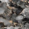 Alcohol Ink Grey & Gold Abstract Glass Framed Wall Art, Ready to Hang Quality Print - Image 2
