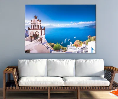 Traditional houses in Greece Print 100% Australian Made