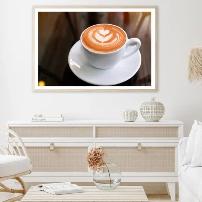 Cup Of Coffee with A Heart Home Decor Premium Quality Poster Print Choose Your Sizes