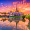 Sunset In Temple at Wat None Kum in Thailand Home Decor Premium Quality Poster Print Choose Your Sizes - Image 4