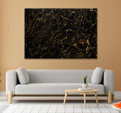 Premium Black and Gold Modern Art Print 100% Australian Made