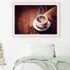 Cup Of Coffee with Steam Rising Out of It Home Decor Premium Quality Poster Print Choose Your Sizes