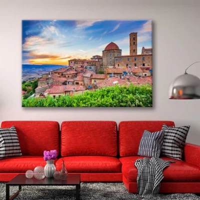 Bella Home Volterra, Tuscany Medieval Town Print Canvas Ready to hang