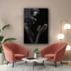 Gold Woman Abstract Print Tempered Glass Wall Art 100% Made in Australia Ready to Hang - Image 2