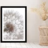 Dandelion Macro Flower Abstract Glass Framed Wall Art, Ready to Hang Quality Print