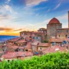 Bella Home Volterra, Tuscany Medieval Town Print Canvas Ready to hang - Image 3