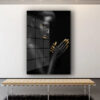 Gold Woman Abstract Print Tempered Glass Wall Art 100% Made in Australia Ready to Hang - Image 3