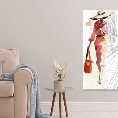 Fashion Girl with Red Bag Print 100% Australian Made