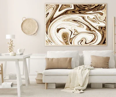 Gold Liquid Marble Abstract Design Home Decor Premium Quality Poster Print Choose Your Sizes