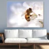 Bee on Flower Macro Photograph Print 100% Australian Made - Image 2