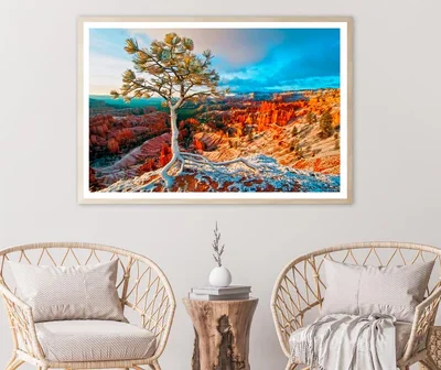 Snow Storm in Bryce & Blue Sky View Home Decor Premium Quality Poster Print Choose Your Sizes