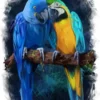Colorful Parrots Watercolor Paint Home Decor Premium Quality Poster Print Choose Your Sizes - Image 2