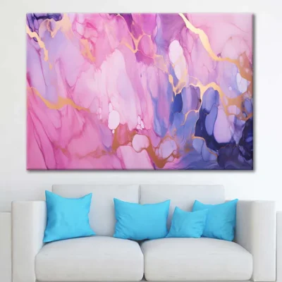Elegant Pink Alcohol Ink Print 100% Australian Made