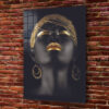 African Woman & Jewels Print Tempered Glass Wall Art 100% Made in Australia Ready to Hang - Image 4