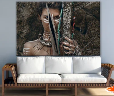 Indian Girl With Ancient Weapons Photograph Print 100% Australian Made