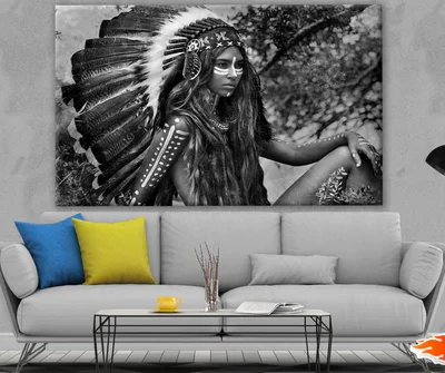 Indian Woman Hunter B&W Portrait Photograph Print 100% Australian Made