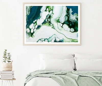 Green Marble Swirl Abstract Design Home Decor Premium Quality Poster Print Choose Your Sizes