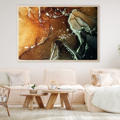 Orange & Brown Abstract Design Home Decor Premium Quality Poster Print Choose Your Sizes