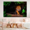 The Siberian Tiger & Forest View Wall Art Decor 100% Australian Made