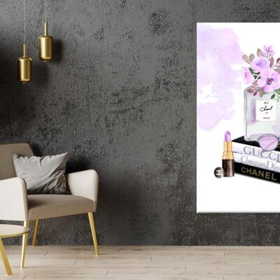 Fashion Floral Purple Perfume Print 100% Australian Made