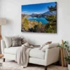 Bella Home Lake & Winter View From Hills Print Canvas Ready to hang - Image 2