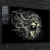 Lion Roaring Abstract Print Tempered Glass Wall Art 100% Made in Australia Ready to Hang - Image 4